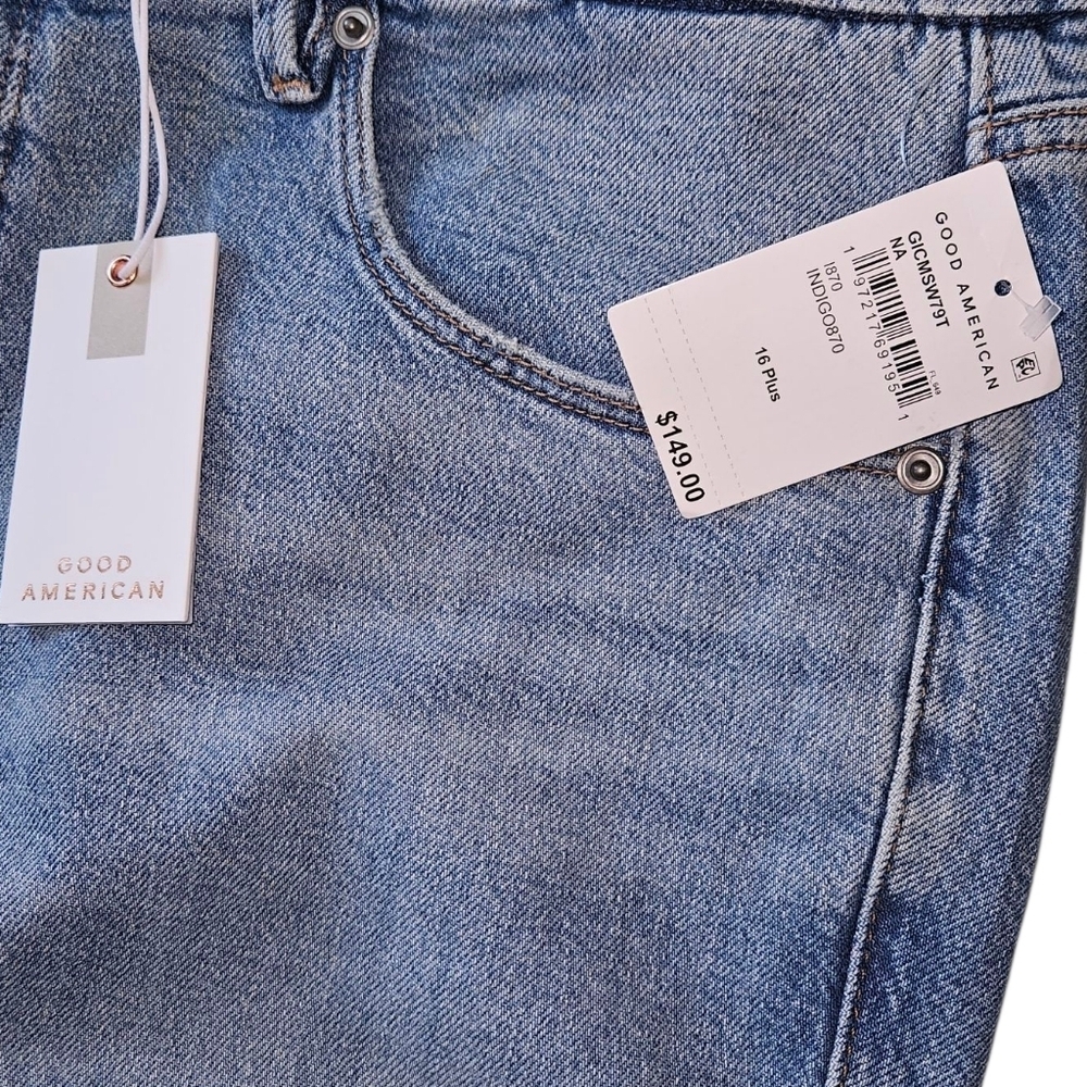 Good American “Good Icon” Oversized Straight Jeans, Size 16, NWT - Picture 5 of 8